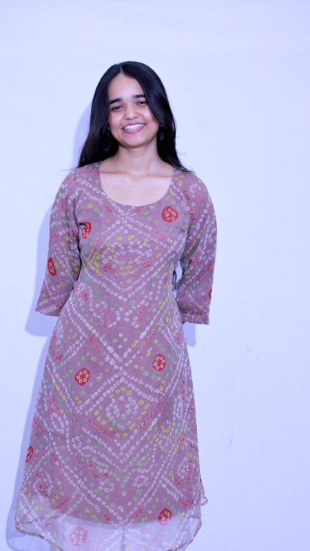 CHOCOLATE BANDHANI KURTI